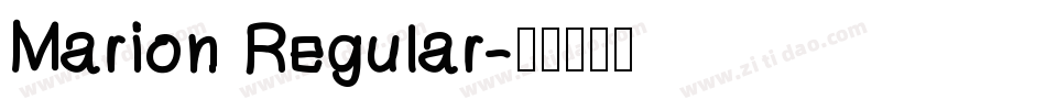 Marion Regular字体转换